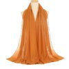 Hijab foulard musulmane pour femme, hijabs longue de couleur unie