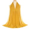 Hijab foulard musulmane pour femme, hijabs longue de couleur unie