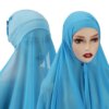 Hijab en mousseline de soie pour femmes musulmanes