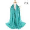 11472-74731e.jpg Hijab en mousseline de soie pour femmes, 72x175cm, foulard uni, mode musulmane