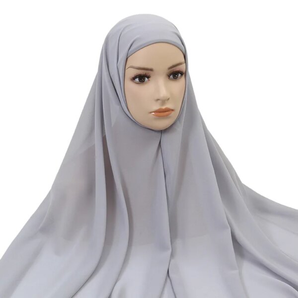 Hijab en mousseline de soie pour femmes musulmanes