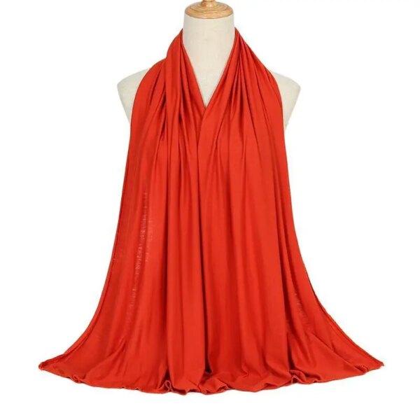 Hijab en Jersey de coton Modal pour femmes, longue écharpe, châle musulman