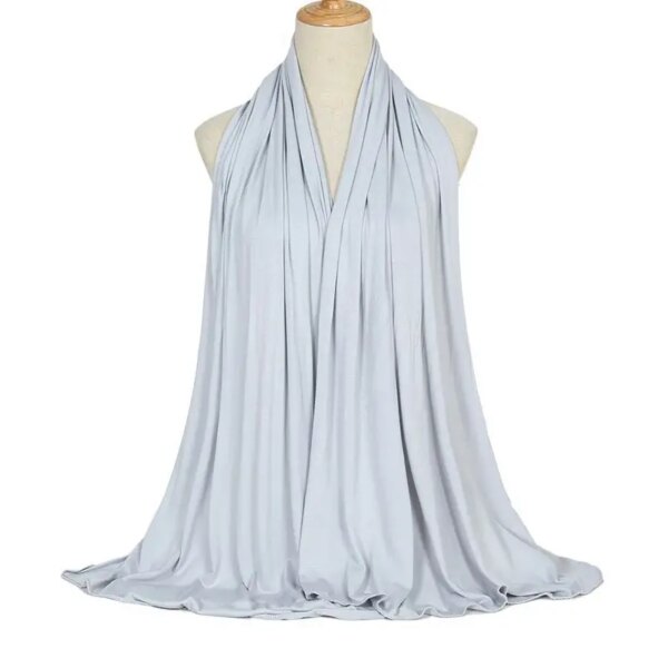Hijab en Jersey de coton Modal pour femmes, longue écharpe, châle musulman