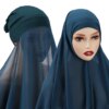 Hijab en mousseline de soie pour femmes musulmanes