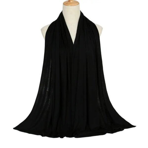 Hijab en Jersey de coton Modal pour femmes, longue écharpe, châle musulman