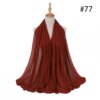 11569-77b0fa.jpg Hijab en mousseline de soie pour femmes, 72x175cm, foulard uni, mode musulmane