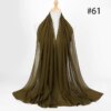 11652-34ee4d.jpg Hijab en mousseline de soie pour femmes, 72x175cm, foulard uni, mode musulmane