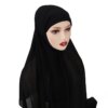 Hijab en mousseline de soie pour femmes, voile instantané
