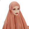 Hijab en mousseline de soie pour femmes, voile instantané