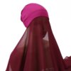 Hijab en mousseline de soie pour femmes, voile instantané