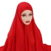 Hijab en mousseline de soie pour femmes, voile instantané