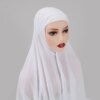 Hijab en mousseline de soie pour femmes, voile instantané
