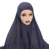 Hijab en mousseline de soie pour femmes, voile instantané
