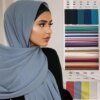 Foulard Hijab en mousseline de soie pour Femme, voile musulman