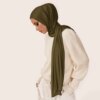 Foulard Hijab en mousseline de soie pour Femme, voile musulman