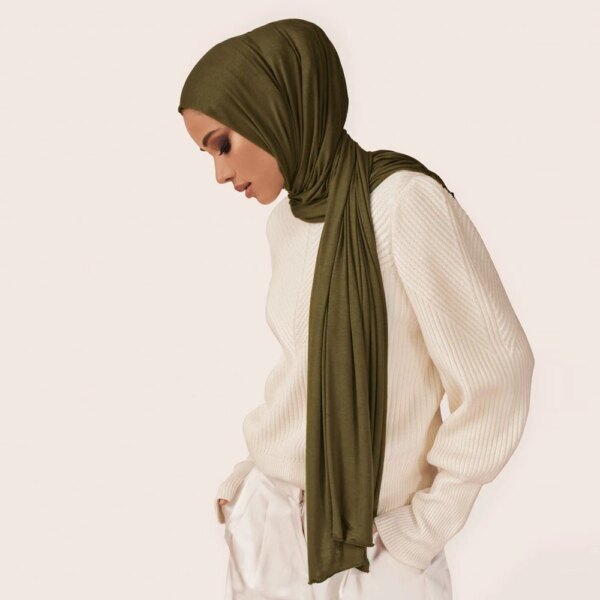 Foulard Hijab en mousseline de soie pour Femme, voile musulman