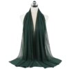 Foulard Hijab en mousseline de soie pour Femme, voile musulman