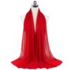 Foulard Hijab en mousseline de soie pour Femme, voile musulman