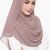 Foulard Hijab en mousseline de soie pour Femme, voile musulman