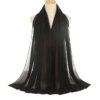 Foulard Hijab en mousseline de soie pour Femme, voile musulman