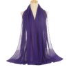 Foulard Hijab en mousseline de soie pour Femme, voile musulman