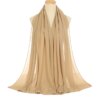 Foulard Hijab en mousseline de soie pour Femme, voile musulman