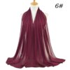 Foulard Hijab en mousseline de soie pour Femme, voile musulman