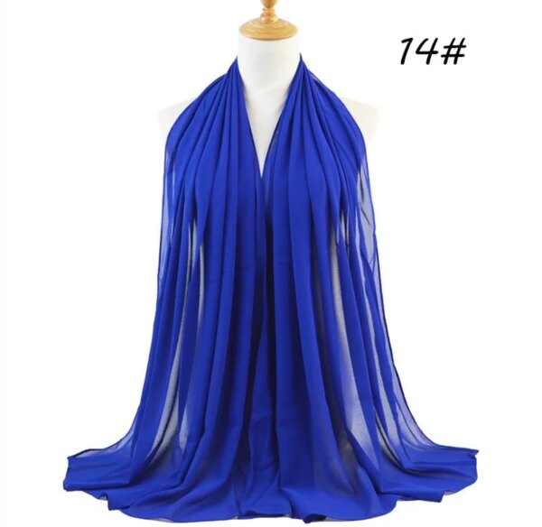 12001-f6235e.jpg Foulard Hijab en mousseline de soie pour Femme, voile musulman