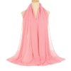 Foulard Hijab en mousseline de soie pour Femme, voile musulman