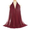 Foulard Hijab en mousseline de soie pour Femme, voile musulman