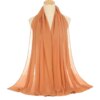 Foulard Hijab en mousseline de soie pour Femme, voile musulman