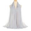 Foulard Hijab en mousseline de soie pour Femme, voile musulman
