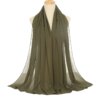 Foulard Hijab en mousseline de soie pour Femme, voile musulman