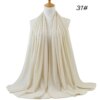 Foulard Hijab en mousseline de soie pour Femme, voile musulman