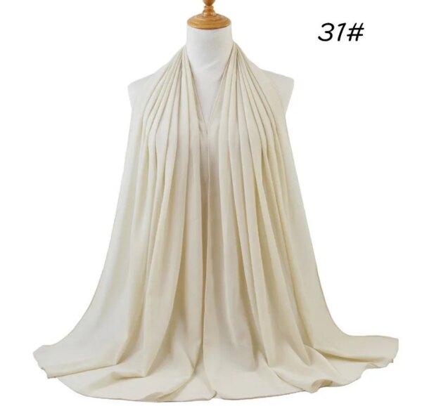 Foulard Hijab en mousseline de soie pour Femme, voile musulman