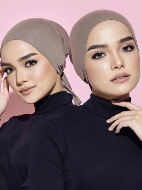 hijab Turban pour femmes musulmanes, bonnets de Hijab intérieur doux en Modal