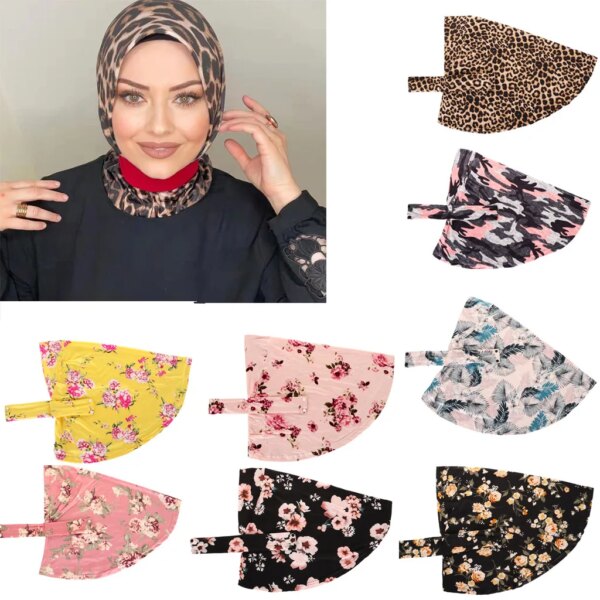 Hijab pour femmes musulmanes, casquette, couverture complète, fermeture à pression