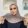 Hijab pour femmes musulmanes, casquette, couverture complète, fermeture à pression