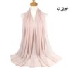 Foulard Hijab en mousseline de soie pour Femme, voile musulman