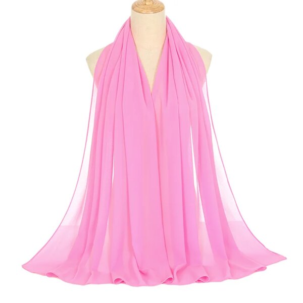 12042-37b081.jpg Foulard Hijab en mousseline de soie pour Femme, voile musulman
