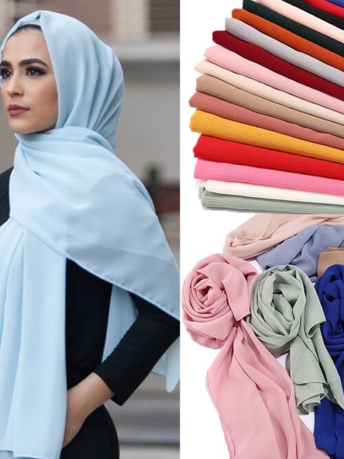 12324-6da0d7.jpg hijab Foulard en mousseline de soie pour femmes, hijab, écharpe bulle