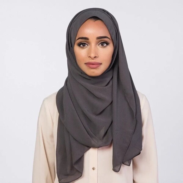 hijab Foulard en mousseline de soie pour femmes, hijab, écharpe bulle
