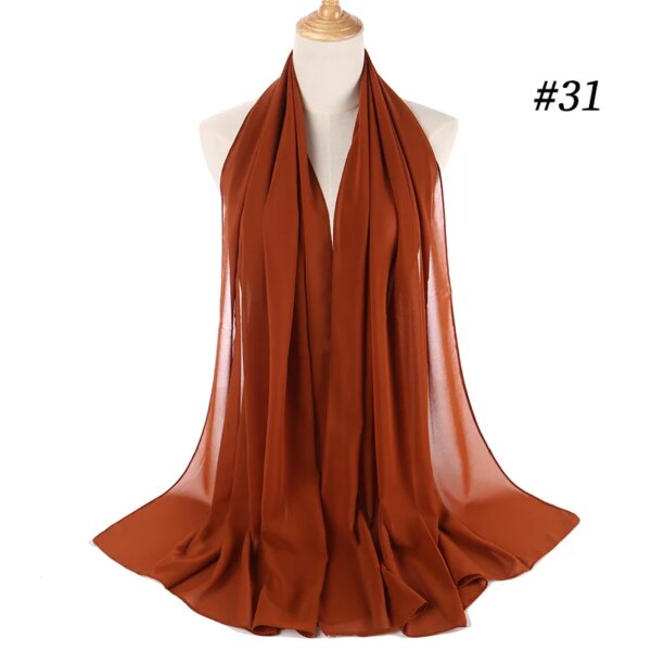 hijab Foulard en mousseline de soie pour femmes, hijab, écharpe bulle