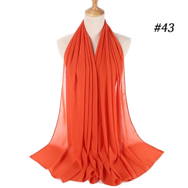 hijab Foulard en mousseline de soie pour femmes, hijab, écharpe bulle