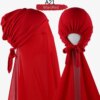 Hijab en mousseline de soie pour femmes musulmanes, avec Bonnet