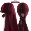 12469-f9faf2.jpg Hijab en mousseline de soie pour femmes musulmanes, avec Bonnet