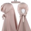 Hijab en mousseline de soie pour femmes musulmanes, avec Bonnet