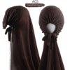 Hijab en mousseline de soie pour femmes musulmanes, avec Bonnet