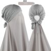 Hijab en mousseline de soie pour femmes musulmanes, avec Bonnet