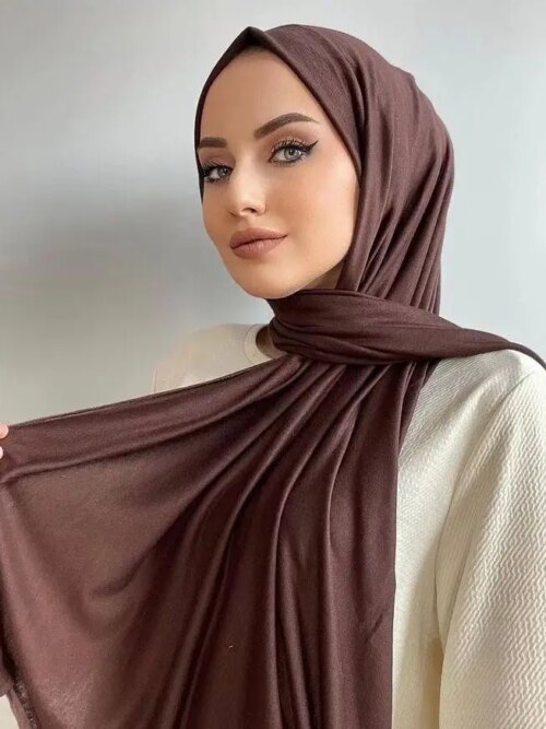 Hijab Écharpe en Jersey de coton pour femmes musulmanes